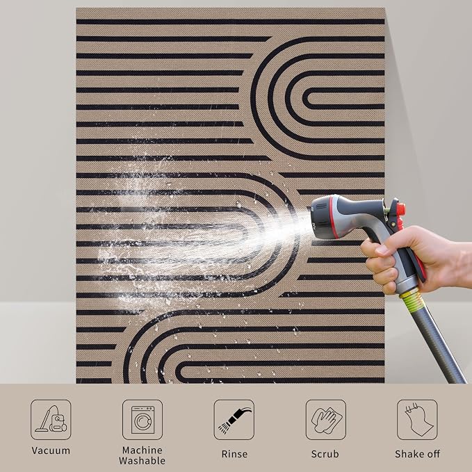 Tangsoo Modern Easy Jute 2.6x8 Washable Runner Rug