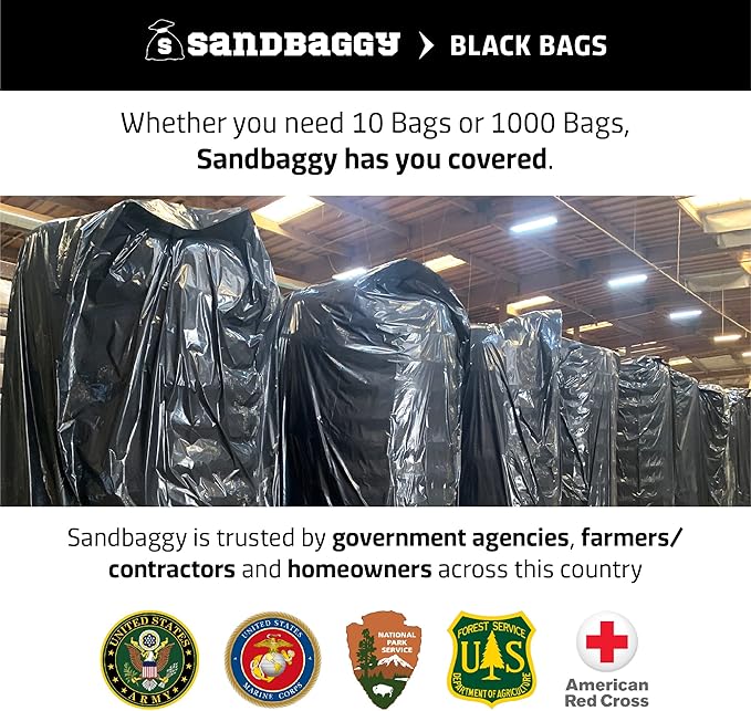 Sandbaggy Black Pallet Covers | Made in USA | Tarp Fits Large Pallets Up to 55" x 55" x 75" | Built w/ 6 Months UV Protection | Heavy Duty 1.5 Mil Thick Plastic (Pack of 25, 1.5 Mil Thick)