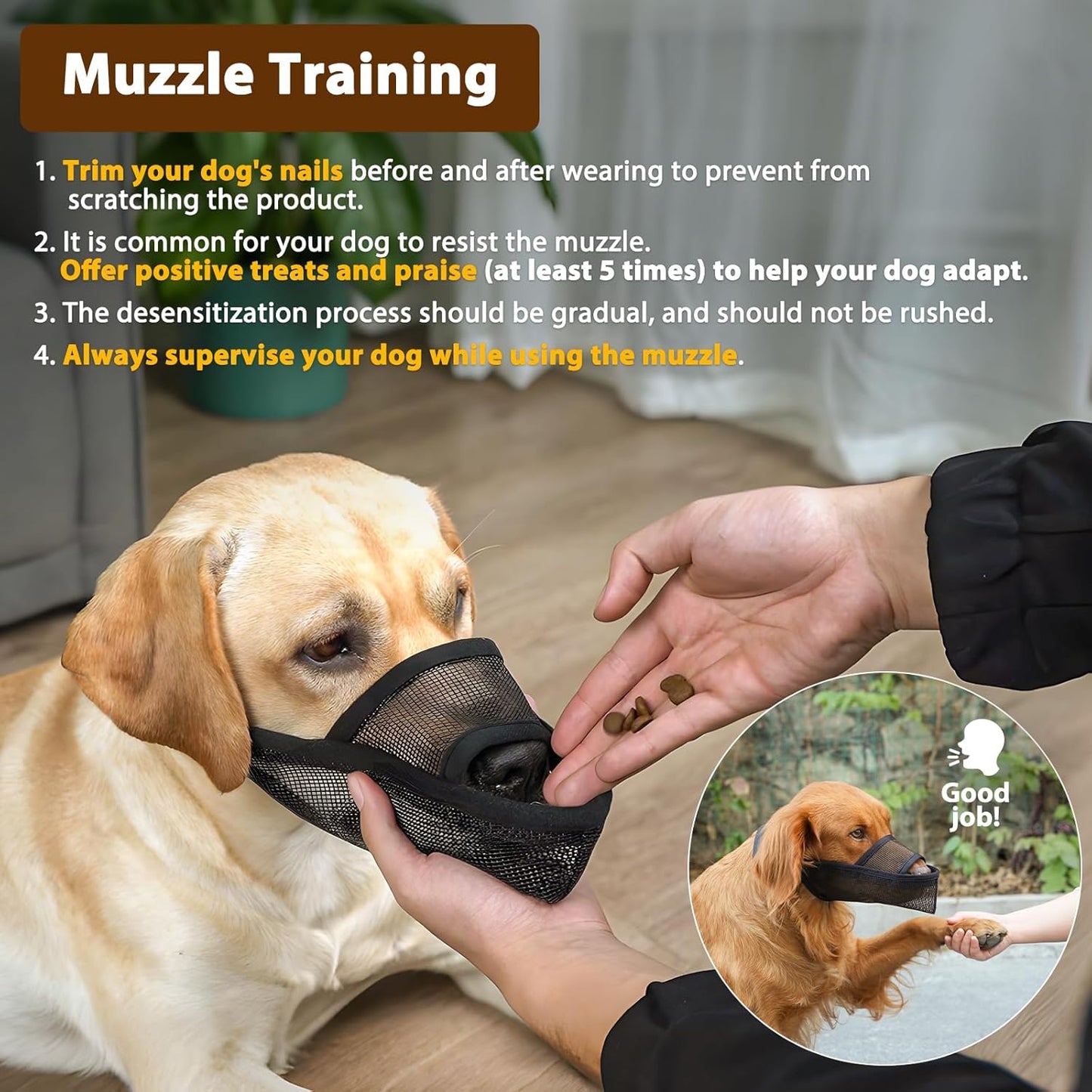 Crazy Felix Nylon Dog Muzzle for Small Medium Large Dogs Dachshund Beagle Poodle Labrador, Air Mesh Breathable and Drinkable Pet Mouth Guard for Anti-Biting Chewing Scavenging(XXXS, Black)