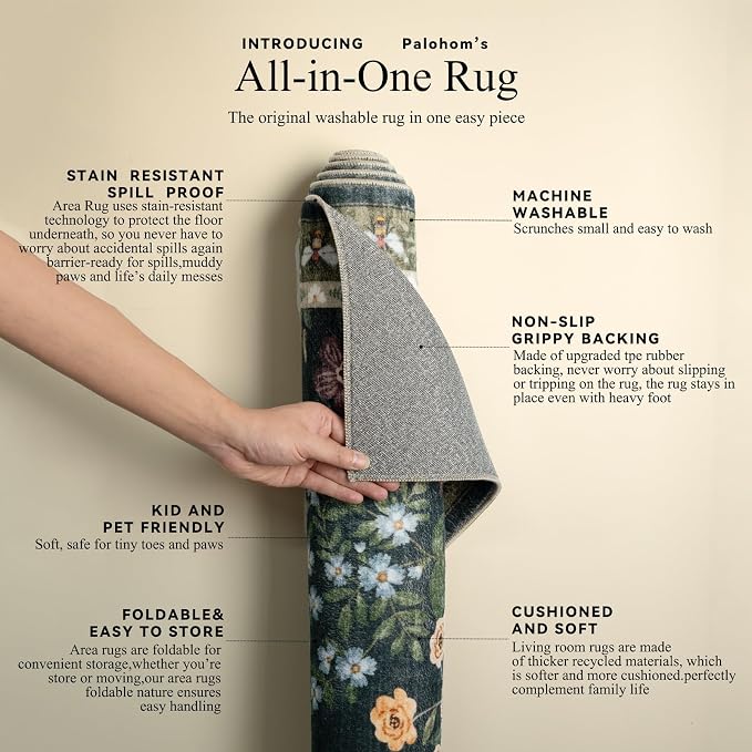 Washable Kitchen Rug Runners for Hallways: 2'x10' Runner Rugs