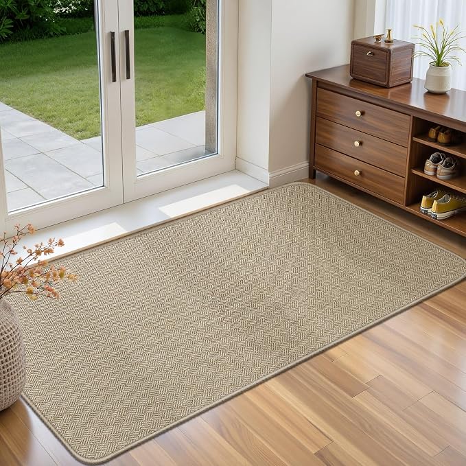 Ultra Thin Door Mat Indoor Entrance 24"x47", Low-Profile Indoor Door Mat