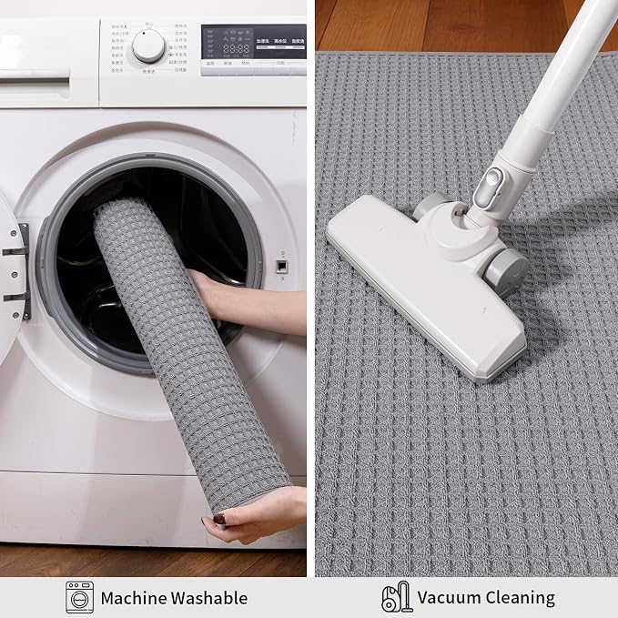 YIHOUSE Indoor Door Mat 24" x 36", Non-Slip Washable Entryway Mat, Dirt Trapper