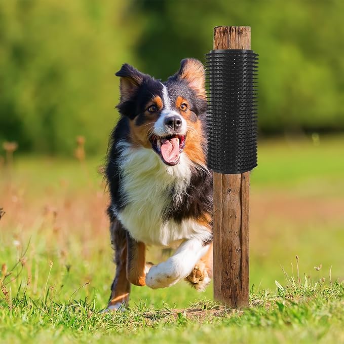 Horse Scratching Post Pad Goat Playground Toys for Horses and Goats to Play with Livestock Scratching Brush for Small Farm Animal Livestock Scratching Post 2 Pack (21.66" x19.68") (Extra Large)
