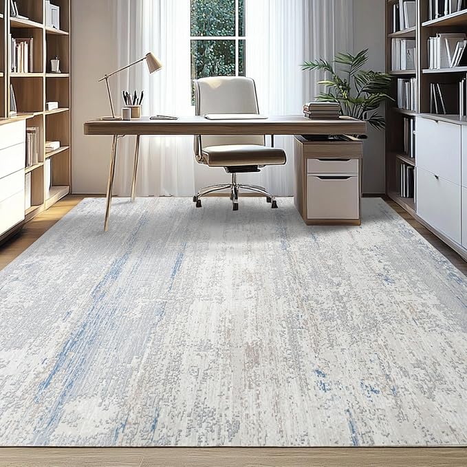 Washable Rugs 8x10 Area Rugs for Living Room- Modern Abstract Rugs for Bedroom