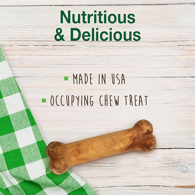 Nylabone Healthy Edibles Natural Dog Chews, Long Lasting Bones for Dogs, Roast Beef & Chicken Flavor Dog Treats, Small (12 Count)