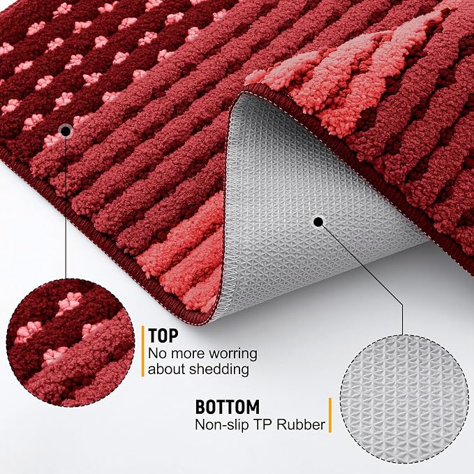 Kitinjoy Indoor Outdoor Door Mat, 47x20 Non-Slip Absorbent Dirt Trapper
