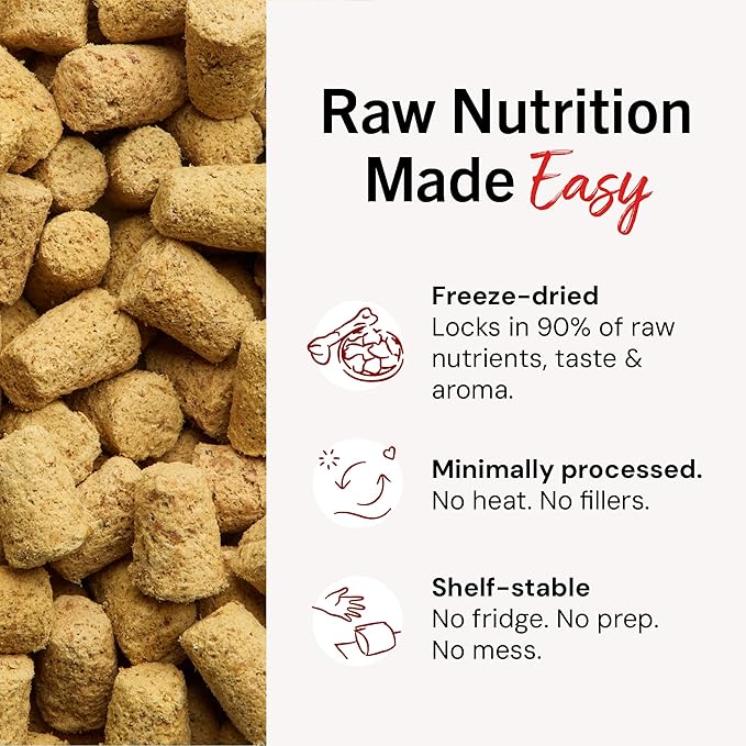 Stella & Chewy's Freeze-Dried Raw Surf & Turf Meal Mixers - Dog Food Topper and Mixer - Made with 95% Grass-Fed Beef & Wild-Caught Salmon - Perfect for Picky Eaters - Grain-Free - 18 oz