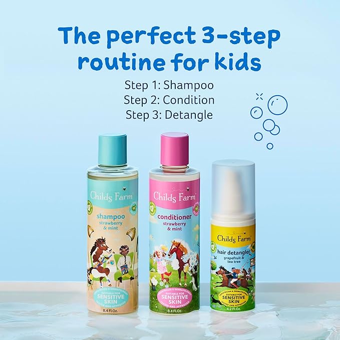 Childs Farm, Kids Hair Detangler, Grapefruit & Organic Tea Tree, Suitable for Dry, Sensitive & Eczema-prone Skin, 4.2 Fl Oz
