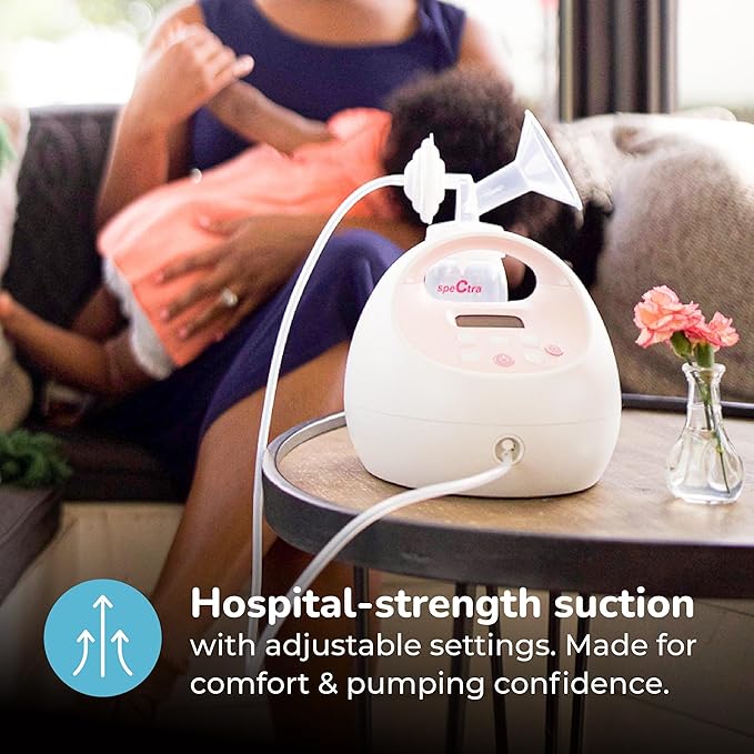 Spectra Baby S2 Plus Premier Electric Breast Pump with Grey Tote Premium Accessory Kit - 24 mm
