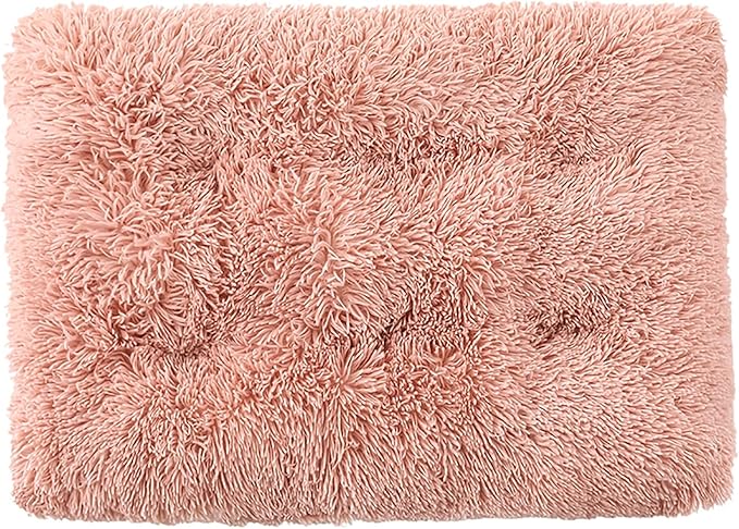Dog Crate Mat, Dog Bed for Large Dogs, Comfy Fluffy Kennel Pad Anti-Slip for Dog beds & Furniture, Quilted Dog Bed for Pets for Medium/Small Dogs Cats (Color : Pink 2, Size : 30x21)