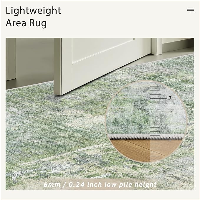 Soalmost Runner Rug 2x10 Washable Non-Slip Hallway Runner Rugs