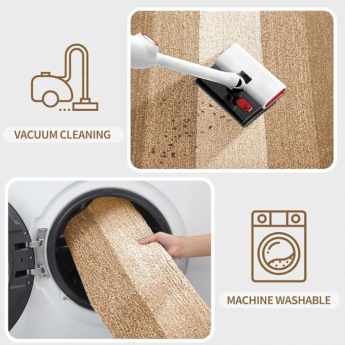 Kitinjoy Indoor Outdoor Door Mat, 59x32 Non-Slip Absorbent Dirt Trapper