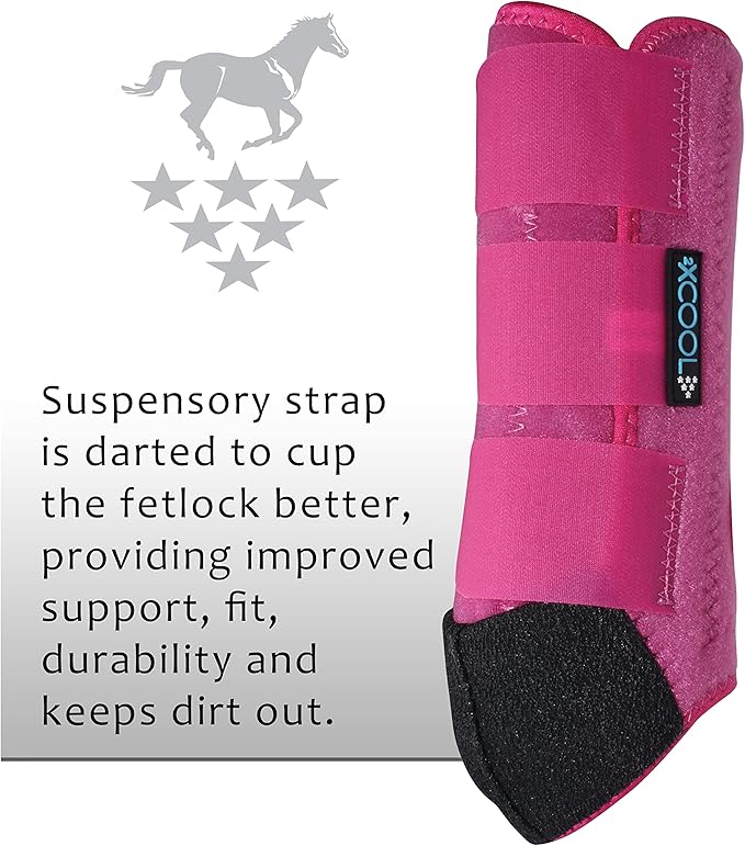 Professional's Choice 2XCOOL Sports Medicine Horse Boots | Protective & Breathable Design for Ultimate Comfort, Durability & Cooling in Active Horses | 2 Pack Medium Raspberry