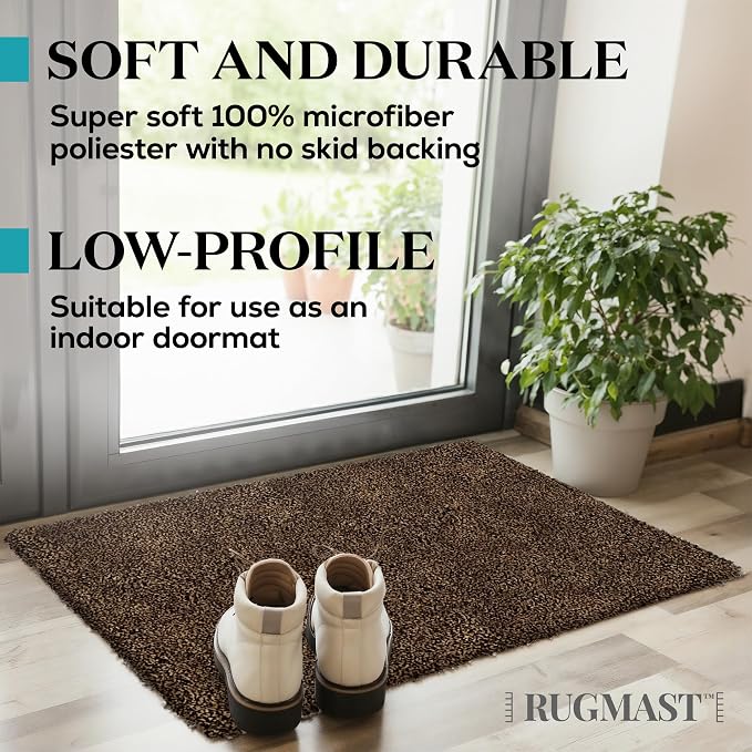 Premium Microfiber Indoor Door Mat – 36"x72" Washable Entry Mat, Waterproof