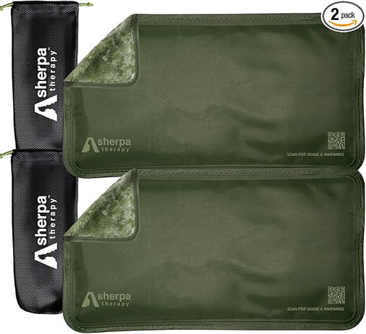 Small Flexible Gel Ice Packs for Injuries Reusable - Soft Hot and Cold Packs for Injuries for Ankle, Hand, Wrist, Head Pain Relief - 5" x 10" - 2PK - Green