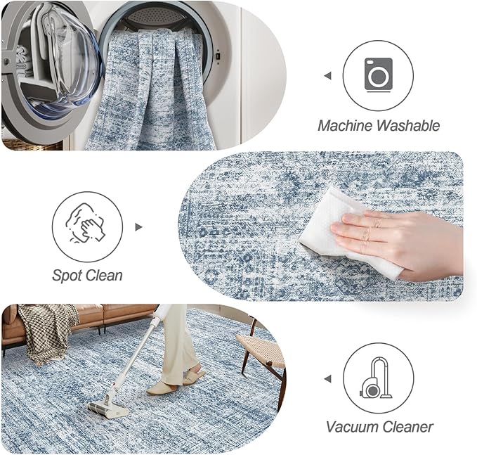 Soalmost Washable Area Rug 8x10, Large Soft Rugs