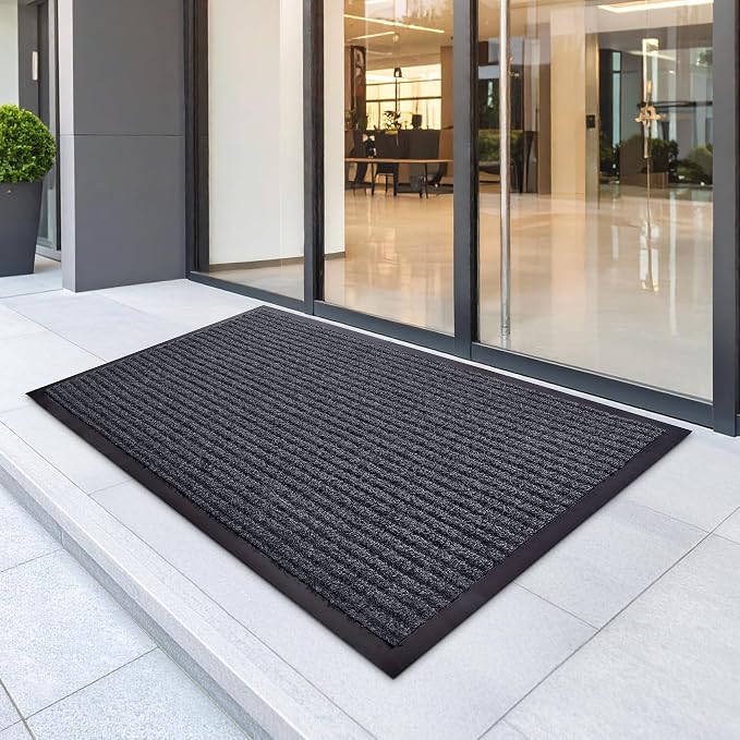 2 Pack Heavy Duty Entry Mat 2' x 3', Low Profile Door Rug