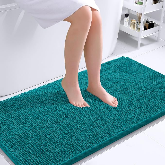 OLANLY Large Bathroom Rugs 40x24, Extra Soft Absorbent Chenille Bath Rugs