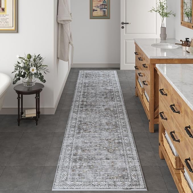 Rugcomf Washable Kitchen Runner 2'7"x12'