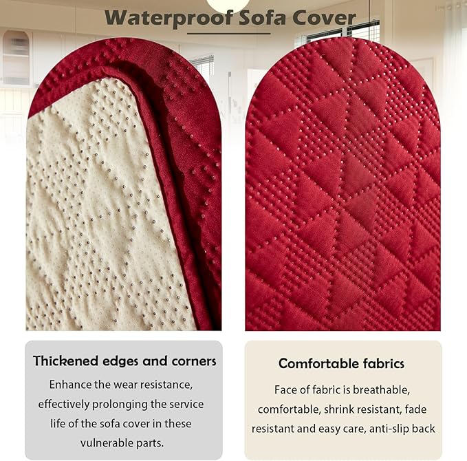 Waterproof Dog Bed Cover Pet Blanket, Soft Pet Couch Covers for Sofa Washable, Bed Couch Sofa Furniture Protector for Puppy Cat Kids (Red,130 * 210 CM)