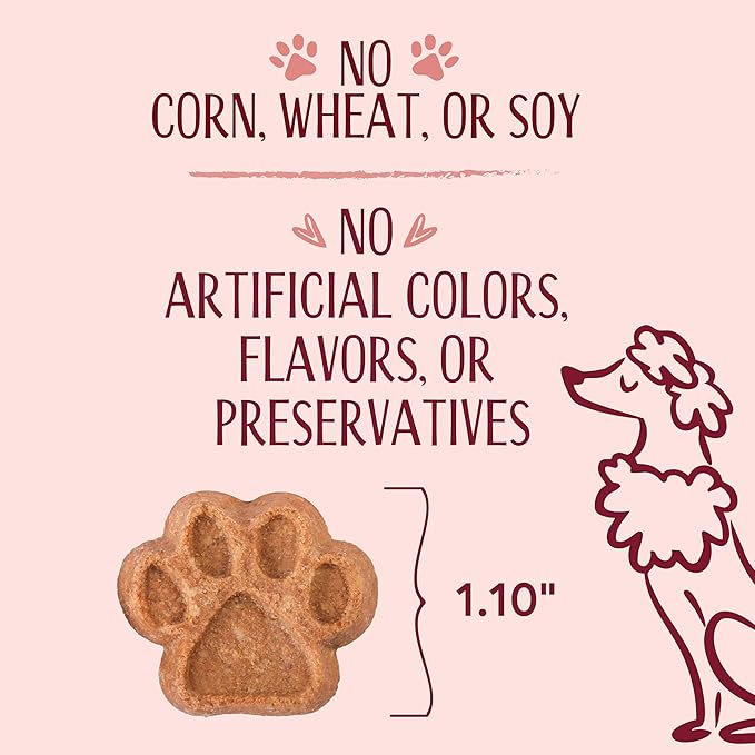 L'artisan Canine Barkerie Biscuits | Crunchy Dog Treats | French Recipes | Made in the USA | 8oz (Blueberry)