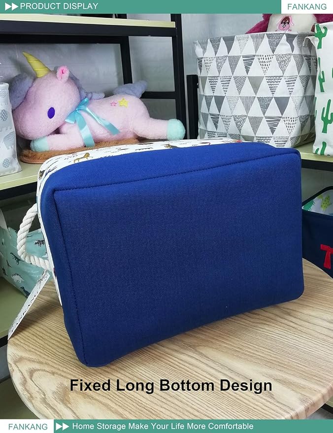 FANKANG Rectangular Laundry Basket Nursery Storage Fabric Storage Bin Storage Hamper,Gift Baskets (Animals)