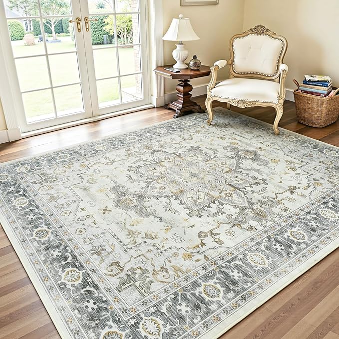 Lofus 5x7 Area Rugs for Living Room, Machine Washable Non-Slip Area Rug