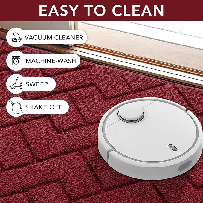 hicorfe Front Door Mat Outside Entrance, Stain and Fade Resistant, Non Slip