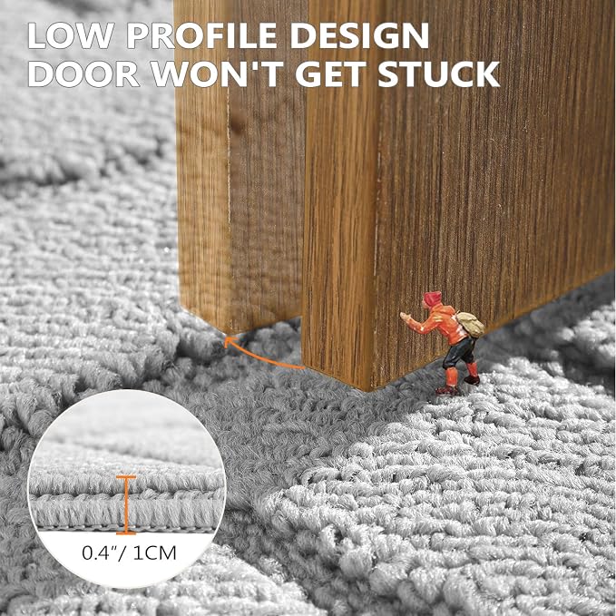 hicorfe Dirt Trapper Doormat, Non Slip Backing Washable Door Mats, Absorbent