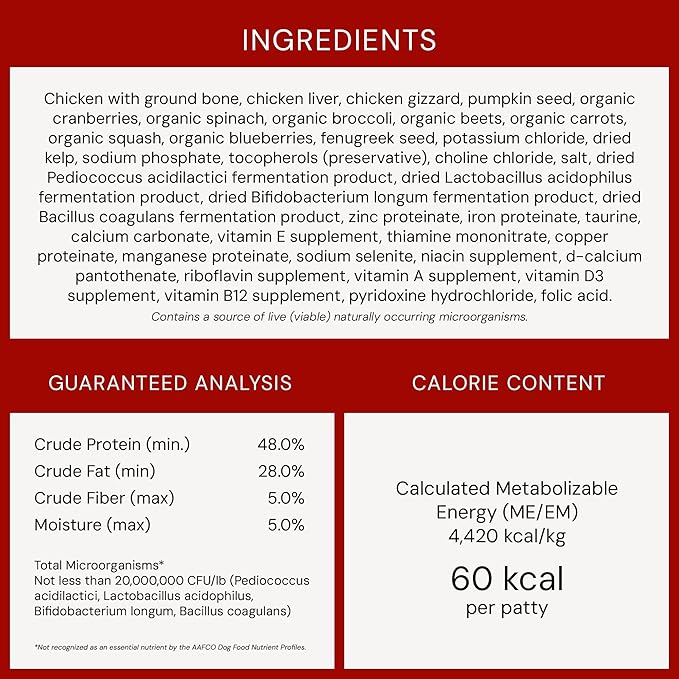 Stella & Chewy's Freeze-Dried Raw Dinner Patties - Chicken Recipe - High Protein Grain-Free Puppy & Dog Food - Perfect For Picky Eaters - 25 oz
