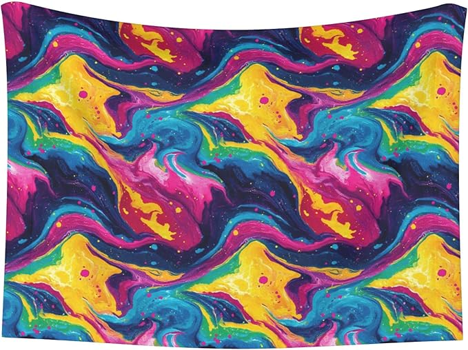 Waterproof Dog Blanket Soft Pet Blanket for Puppy Cat, Fleece Cat Throw Blankets for Furniture Bed Couch Sofa Reversible - Abstract Colorful Tie Dye 1