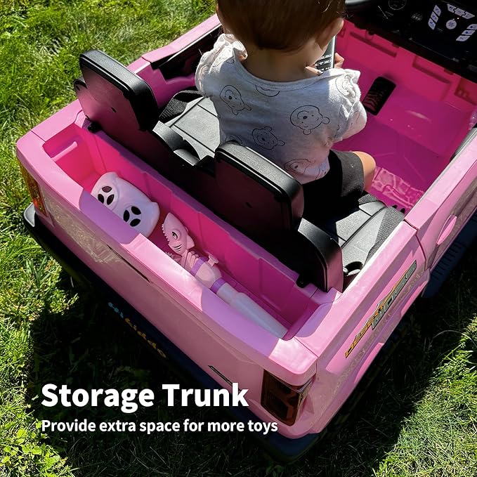 24V 10Ah Ride on Toy for Big Kids, 4WD 2 Seater Electric SUV Kids Car to Drive w/Remote Control, 4x200W Motors - Pink
