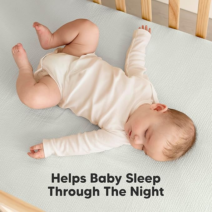 KeaBabies 2-Pack Muslin Crib Sheets for Boys, Girls - 100% Organic Cotton Fitted Baby Crib Mattress Sheet, Soft Breathable Standard Toddler Bed Cover Bedding Set, Neutral, Durable 52x28 (Willow)