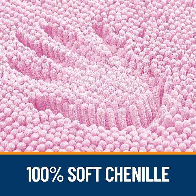 OLANLY Small Bathroom Rugs 24x16, Extra Soft Absorbent Chenille Bath Rugs
