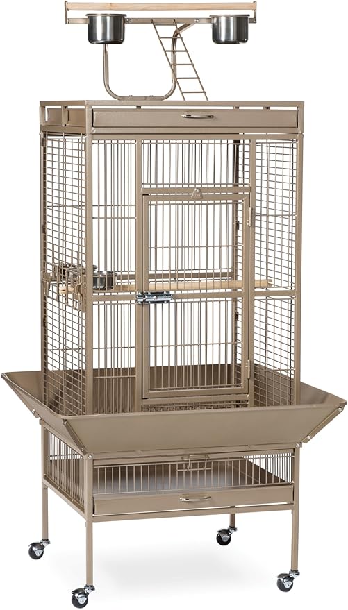 Prevue Hendryx Pet Products Wrought Iron Select Bird Cage 3152COCO Coco Brown, 24-Inch by 20-Inch by 60-Inch