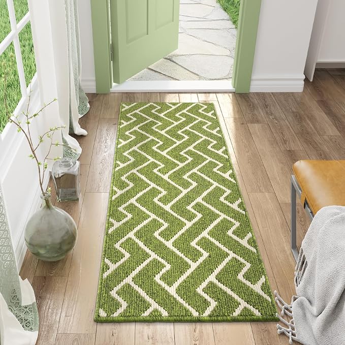 hicorfe Dirt Trapper Indoor Doormat, Non Slip Backing Washable Door Mats
