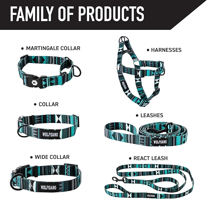 Wolfgang Heavy Duty Adjustable Dog Harness, Pull-Tested for Walking & Training, WesternSky Print, Medium