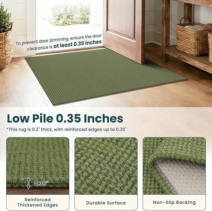 KOZYFLY 2x4 Entry Runner Rug, Small Washable Runners