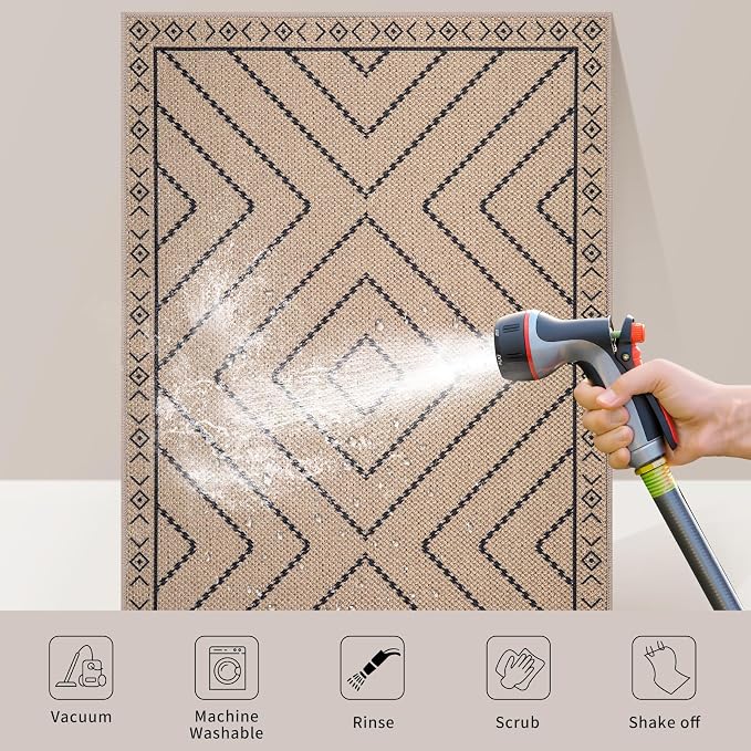 Tangsoo Easy Jute Rug 2.6x10 Washable Runner Rug