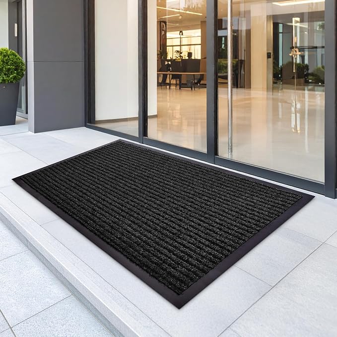 2 Pack Heavy Duty Entry Mat 2' x 3', Low Profile Door Rug