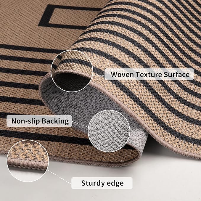 Tangsoo Easy Jute Rug 2x5 Washable Runner Rug