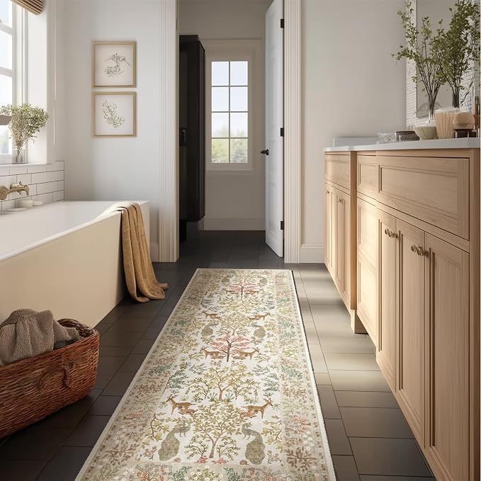 Runner Rug Washable Kitchen Runner: 2'x 6' Hallway Runner Rugs Stain Resistant