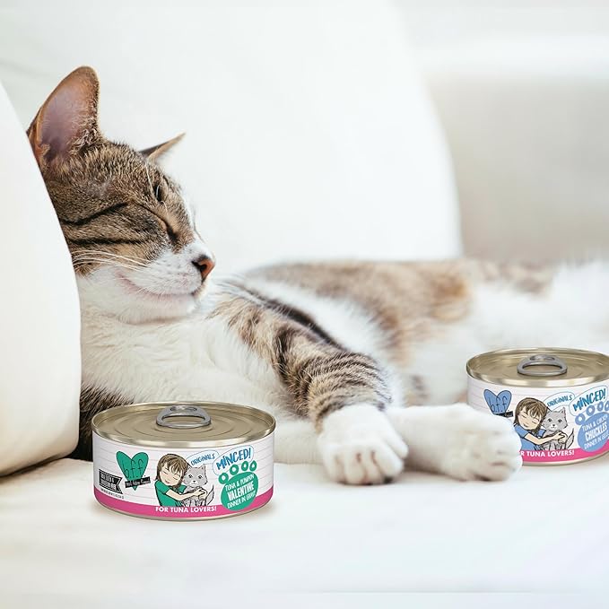 Weruva BFF Minced Natural Wet Cat Food, Tuna and Salmon Soulmates in Gelee, 3oz Can, Pack of 24