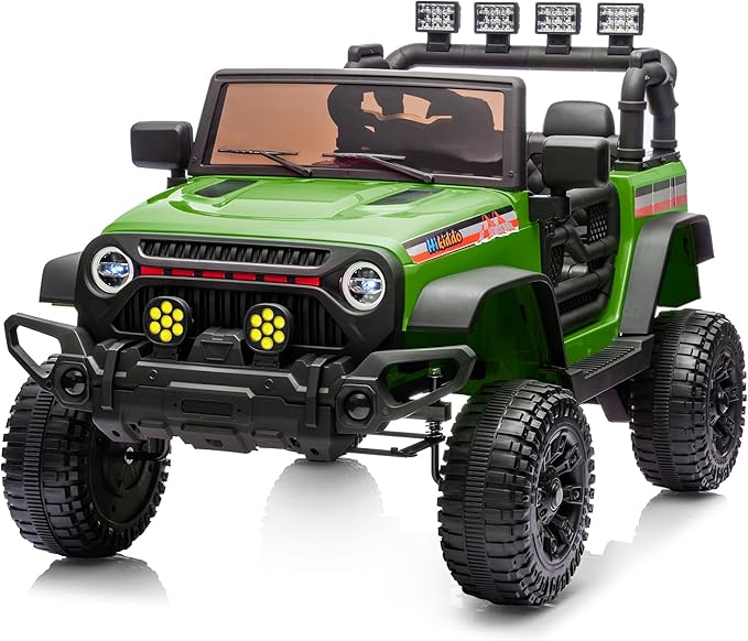 12V Kids Ride on Car Truck, Kids Electric Vehicles Car Ride on Toy w/Remote Control - Army Green