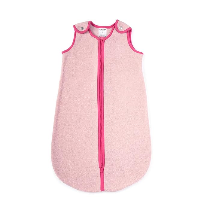 baby deedee Sleep Nest Fleece Baby Sleeping Bag, Sweet Pink, 0-6 Month