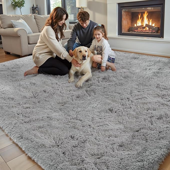 8x10 Area Rugs for Living Room Bedroom Rug, Large Shaggy Soft Plush Furry