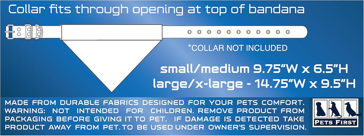 Pets First Collegiate Pet Accessories, Reversible Bandana, Duke Blue Devils, Small/Medium