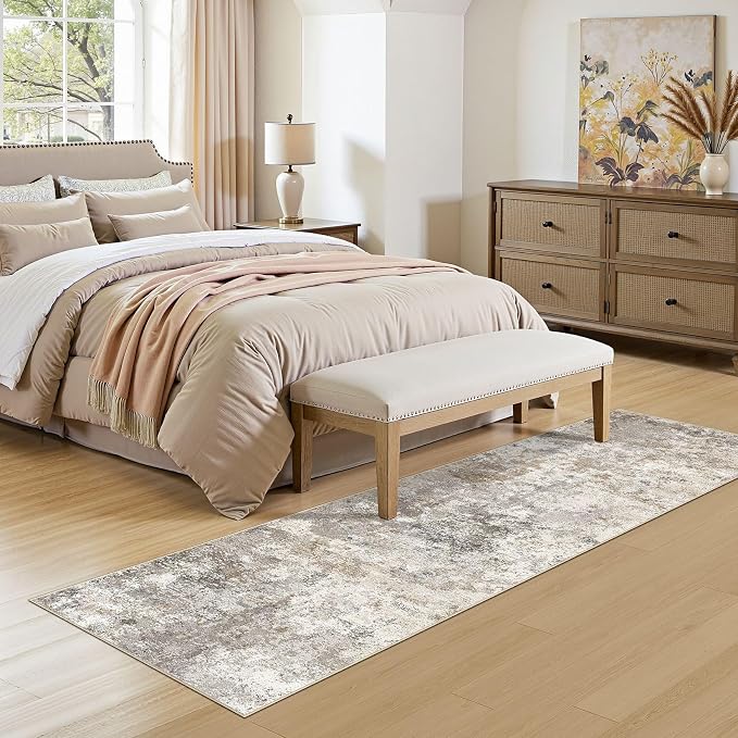 UERMEI 2x6 Washable Runner Rug for Hallway, Non Slip Low Pile Kitchen Carpet