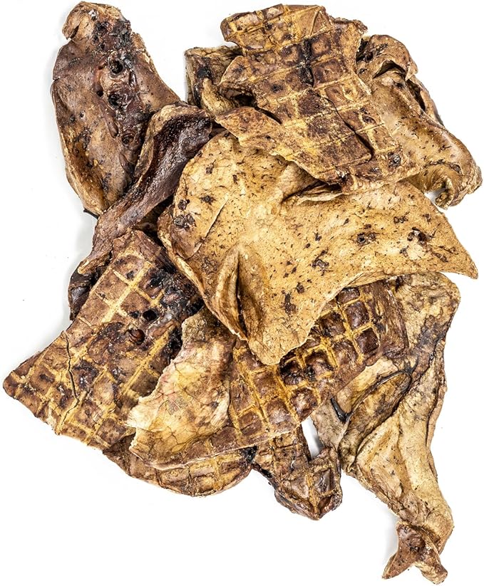 Hotspot Pets Premium Raw Dehydrated Single Ingredient Lamb Lung Dog Treats - 1lb Big Bag All-Natural, Made in USA - High Protein, Low Fat - A Rawhide Alternative for All Dogs