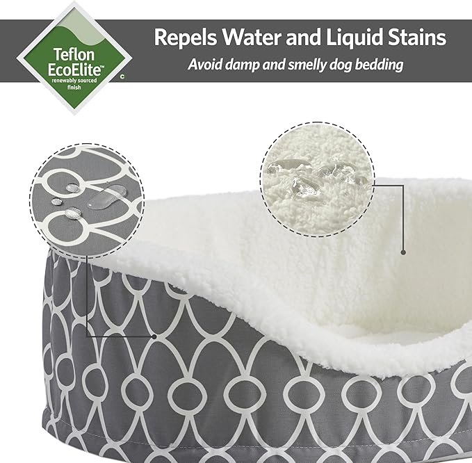 MidWest Homes for Pets Orthoperdic Egg-Crate Nesting Pet Bed w/ Teflon Fabric Protector, Large Gray